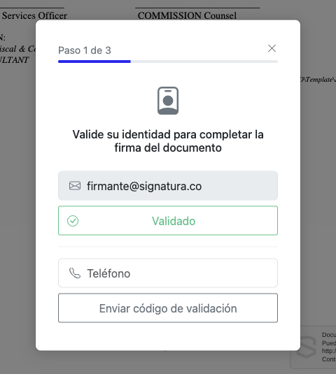 Paso 1: Validación de identidad con email y teléfono