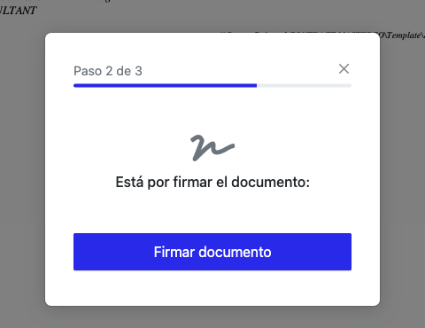 Paso 2: Confirmación de firma